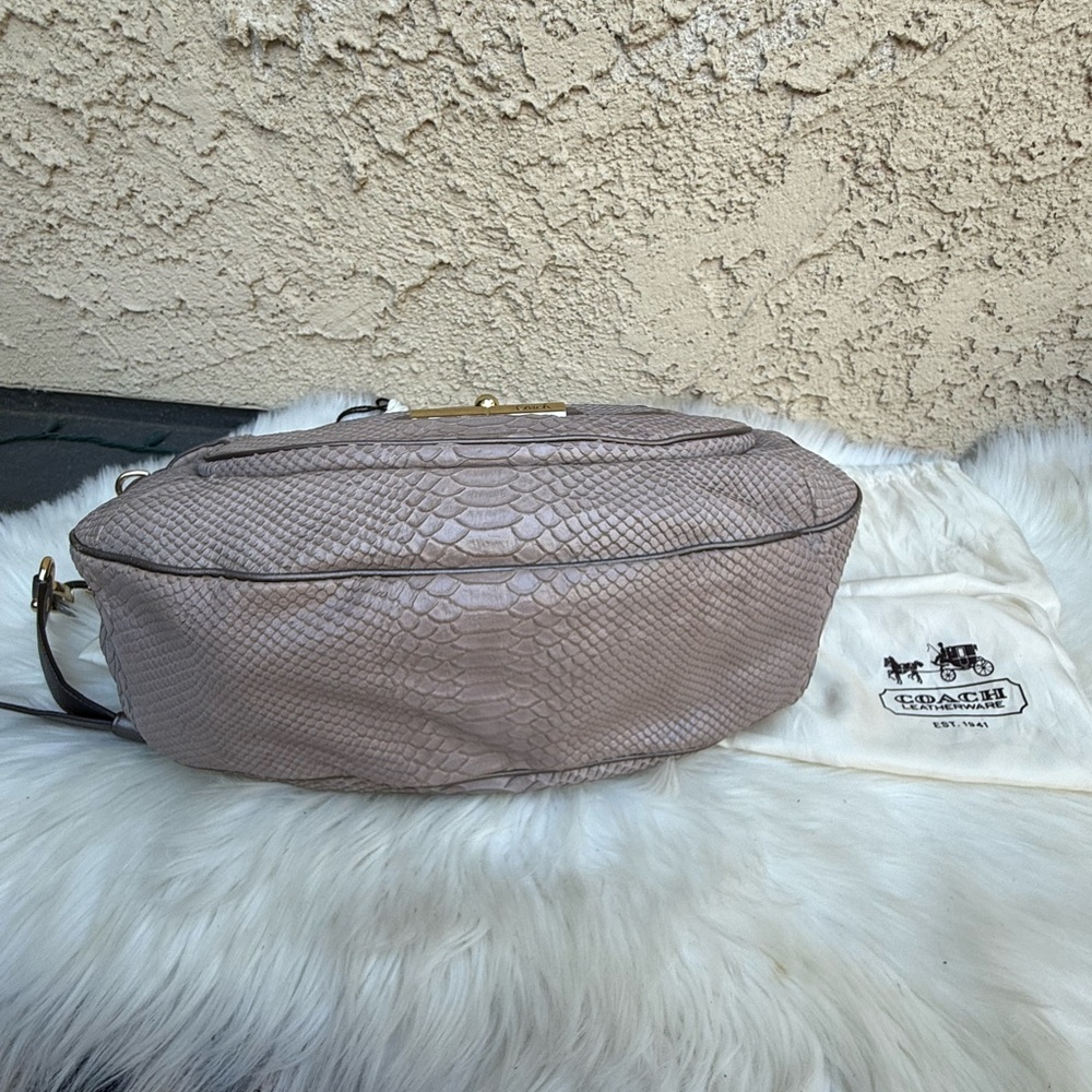 Coach python leather satchel crossbody w/ dust bag - Picture 14 of 16
